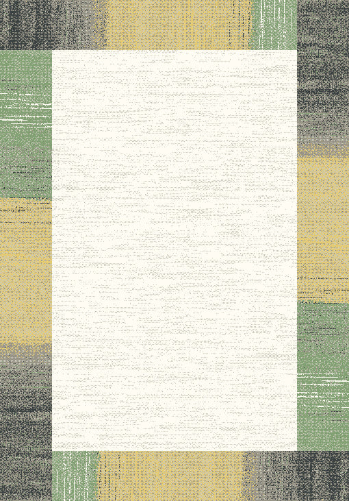 Gabbeh Style Infinity Green & Cream Colour Rug Size: 160 x 230cm- Rugs Direct Nz