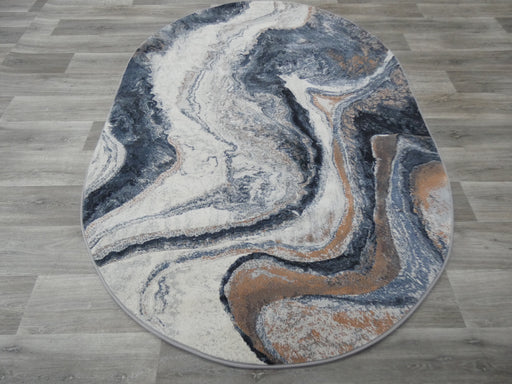 Contemporary Design Argentum Oval Rug Size: 160x230 cm- Rugs Direct 