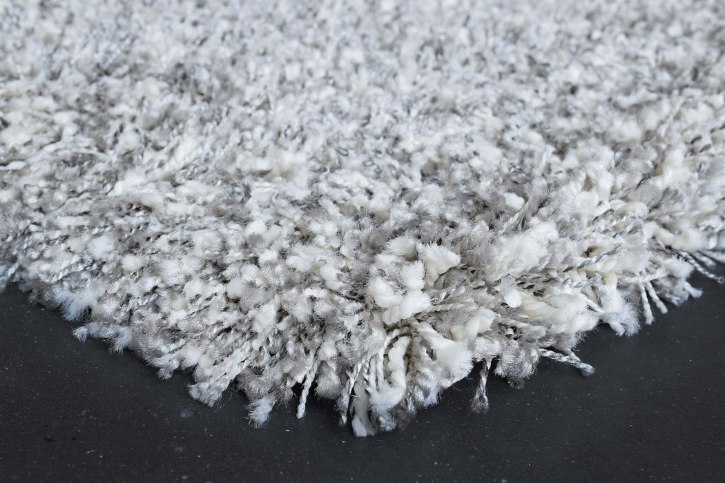 Twilight Pearl Silver Ivory Mix Shaggy Rug