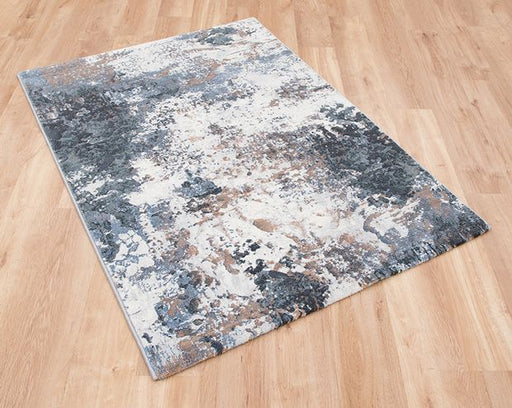 Blue Abstract Design Argentum Rug - Rugs Direct