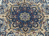 Beautiful Creams And Blues Persian Hand Knotted Nain Rug Size: 162 x 250cm-Nain Rug-Rugs Direct