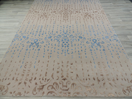 Hand Knotted Modern Wool & Silk Erased Design Rug Size: 200 x 300cm-Wool Rug-Rugs Direct