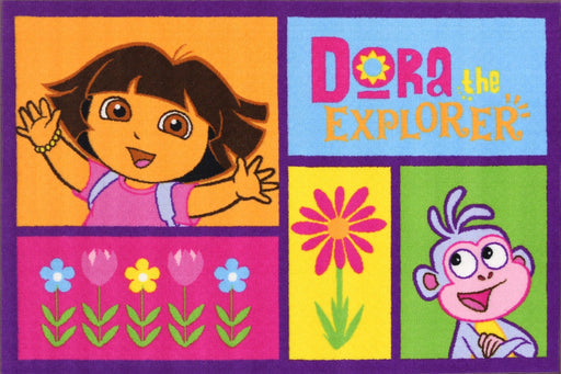Kids Mat "Dora Garden" Size: 100 x 150cm - Rugs Direct