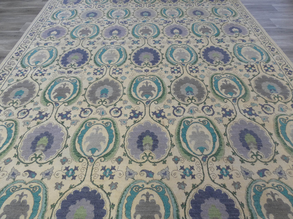 Afghan Hand Knotted Choubi Rug Size: 346 x 272cm-Afghan Rug-Rugs Direct