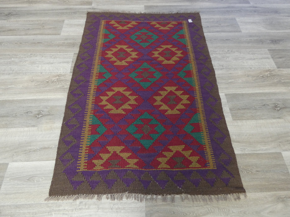 Hand Made Afghan Uzbek Kilim Rug Size: 145 x 97cm-Kilim Rug-Rugs Direct