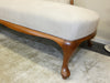 Victorian vintage chaise lounge Ivory velvet sofa-Vintage Chaise Lounge-Rugs Direct