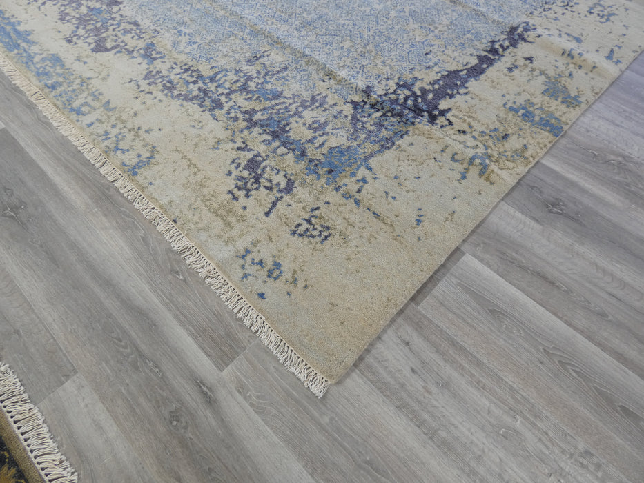 Spectacular Bamboo Silk & NZ Wool Hand Knotted Erased Design Rug Size: 235 x 300m-Bamboo Silk-Rugs Direct