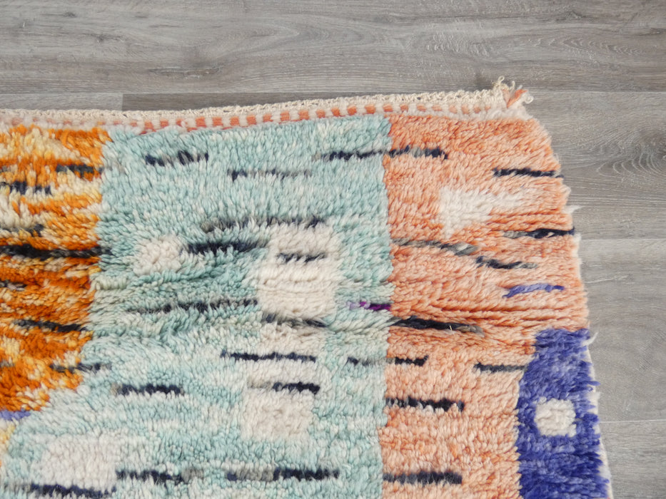 Mrirt Berber, Multi Colour Woollen Beautiful Moroccan Rug Size: 200 x 144cm - Rugs Direct