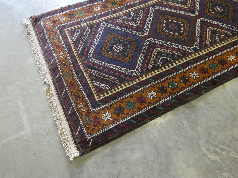 Afghan Hand Knotted Baluchi Rug Size: 109 x 194cm - Rugs Direct