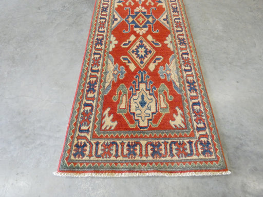 Afghan Hand Knotted Kazak Hallway Runner Size: 78 x 305cm - Rugs Direct