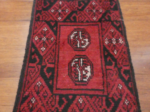 Afghan Hand Knotted Turkman Doormat Size: 64x 47cm - Rugs Direct