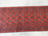 Afghan Hand Knotted Turkman Hallway Runner Size: 376 x 80cm - Rugs Direct