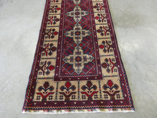 Afghan Hand Knotted Khal Mohammadi  Runner Size: 306cm x 81cm - Rugs Direct