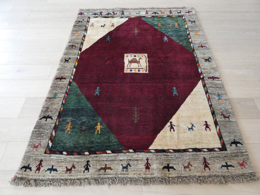 Authentic Persian Hand Knotted Gabbeh Rug Size: 150 x 195cm - Rugs Direct
