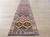 Vintage Hand Knotted Anatolian Turkish Hallway Runner Size: 375 x 95cm - Rugs Direct