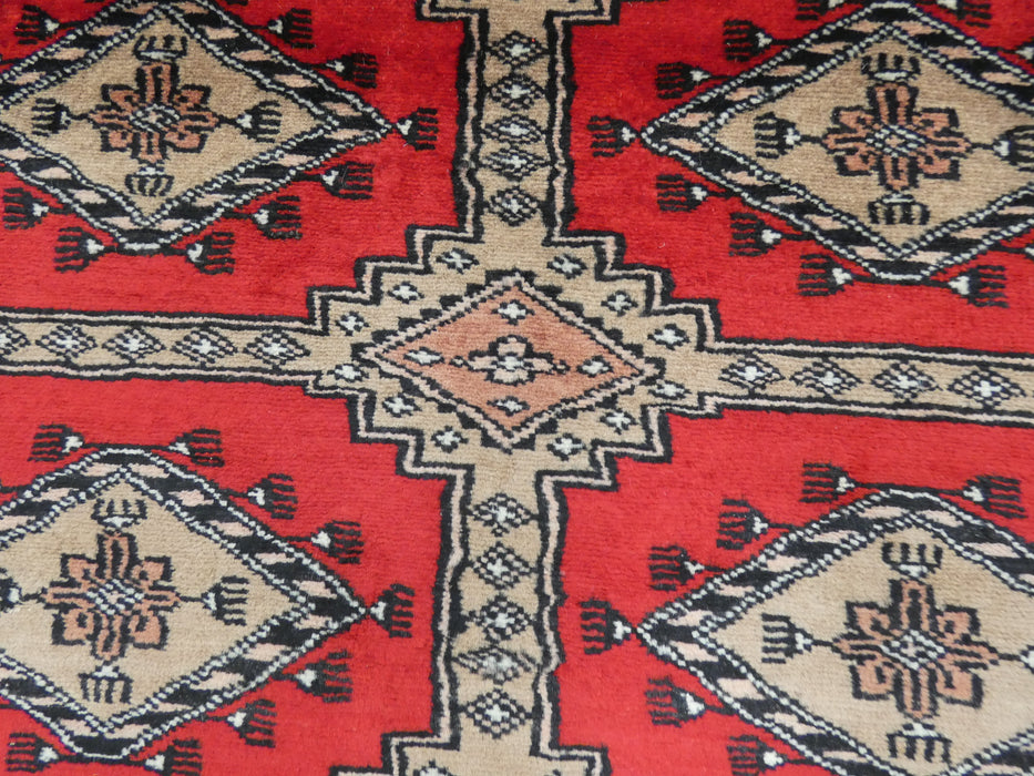 Silky Hand Knotted Bukhara Hallway Runner Size: 894x 96cm - Rugs Direct