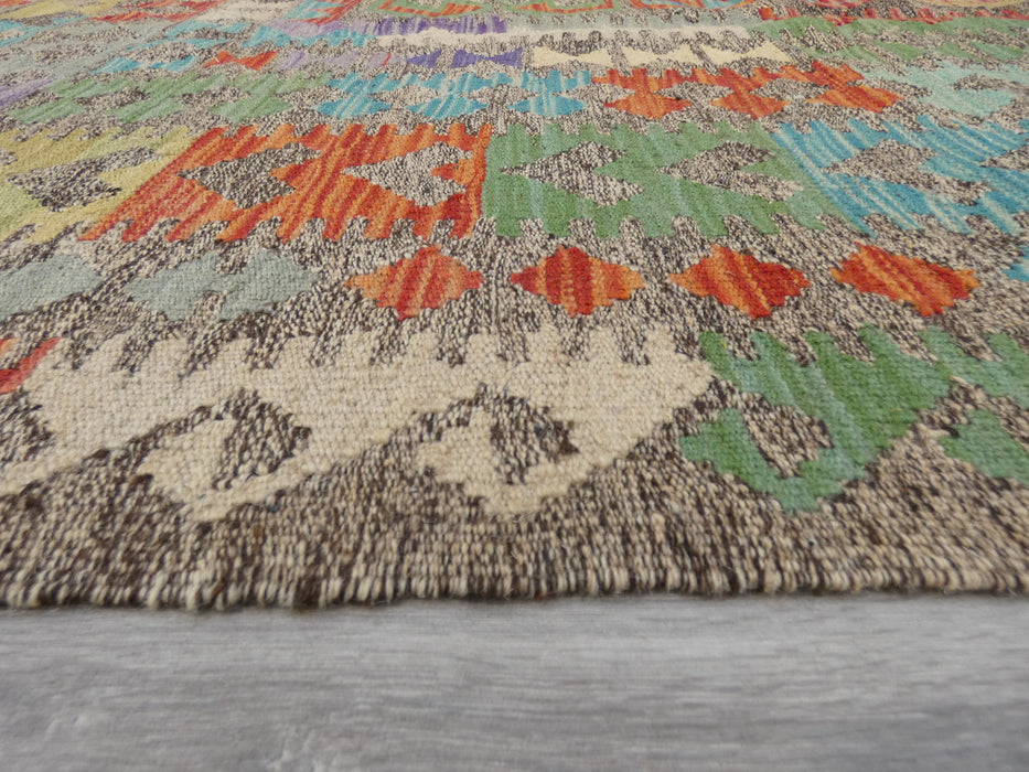 Afghan Hand Made Choubi Kilim Rug Size: 395 x 300cm - Rugs Direct