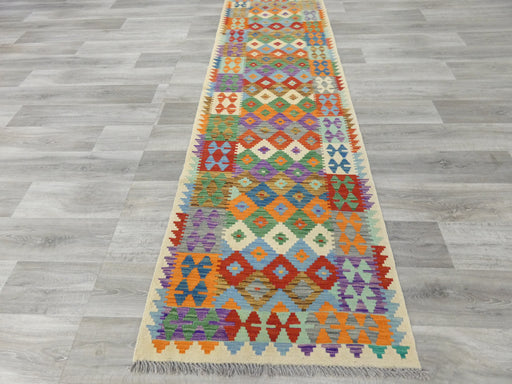 Afghan Hand Made Choubi Kilim Runner Size: 292 x 81cm - Rugs Direct
