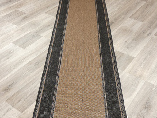"Luxe" Sisal Look Flatweave Rubber Back Runner 67cm Wide x Cut To Order- Rugs Direct