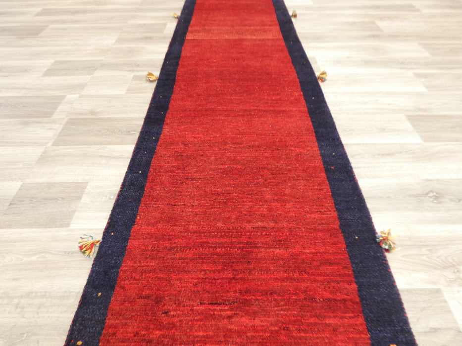 Authentic Persian Hand Knotted Gabbeh Hallway Runner Size: 355 x 79cm- Rugs Direct