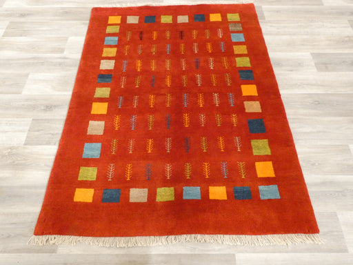 Authentic Persian Hand Knotted Gabbeh Rug Size: 197 x 143cm- Rugs Direct
