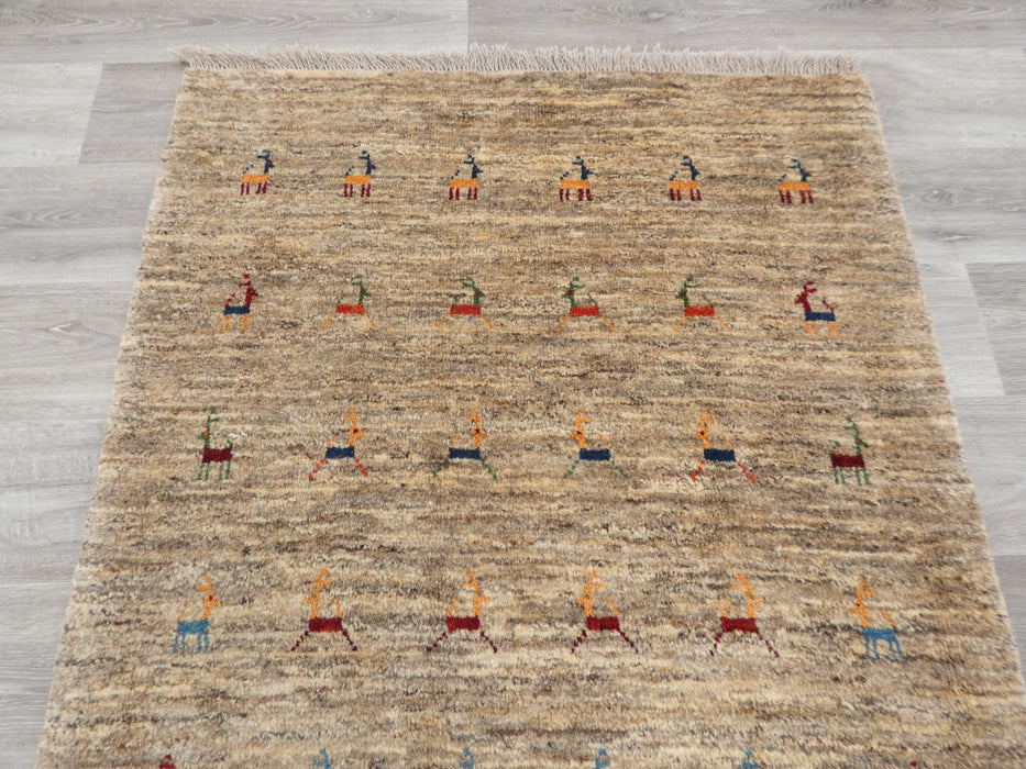 Authentic Persian Hand Knotted Gabbeh Rug Size: 181 x 107cm- Rugs Direct