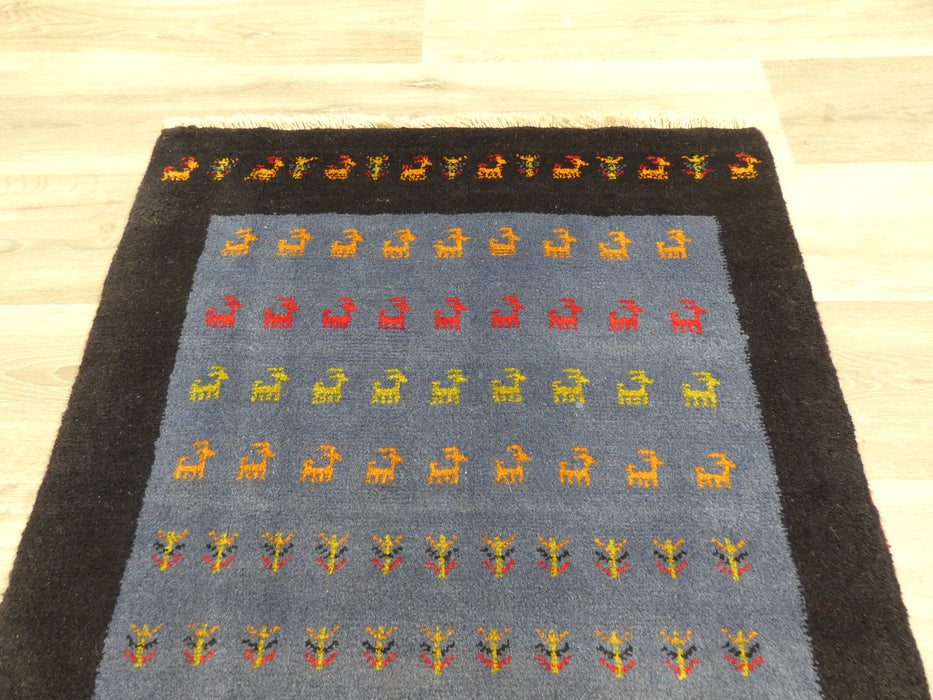 Authentic Persian Hand Knotted Gabbeh Rug Size: 121 x 78cm- Rugs Direct 