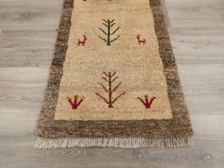 Authentic Persian Hand Knotted Gabbeh Rug Size: 152 x 47cm- Rugs Direct