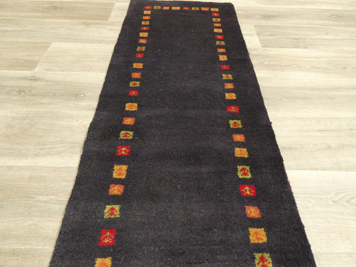 Authentic Persian Hand Knotted Gabbeh Rug Size: 147 x 55cm- Rugs Direct