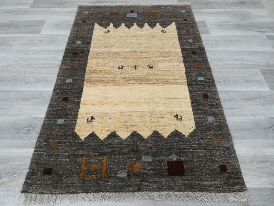 Authentic Persian Hand Knotted Gabbeh Rug Size: 167 x 112cm- Rugs Direct