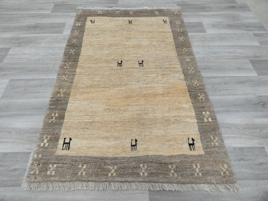 Authentic Persian Hand Knotted Gabbeh Rug Size: 182 x 120cm- Rugs Direct