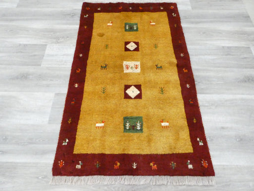 Authentic Persian Hand Knotted Gabbeh Rug Size: 131 x 80cm- Rugs Direct