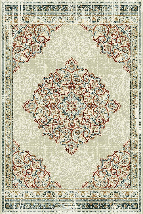 Washed Out, Traditional Design Beige and Cream Colour Rug - Rugs Direct