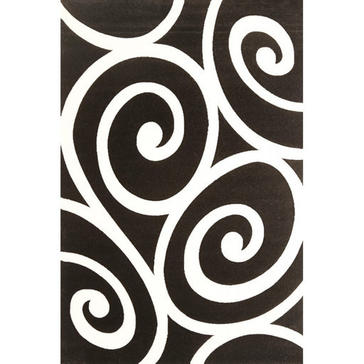 Black & white Koru Design Turkish Rug-Modern Rug-Rugs Direct