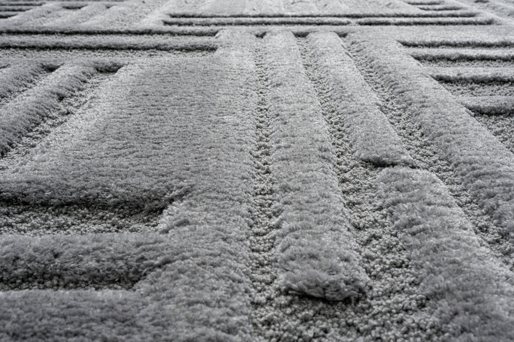 Luxurious Textured Contemporary Design Limba Rug (13010-5171) Size: 240 x 340cm - Rugs Direct