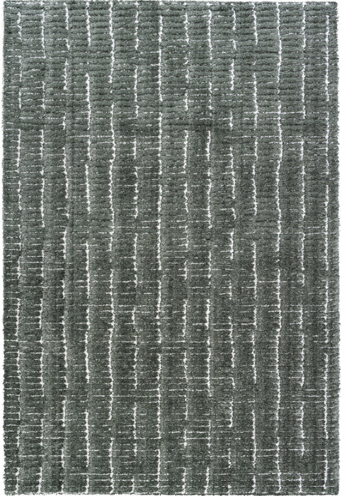 Luxurious Textured Modern Sage Green Masai Rug (14002-4363) - Rugs Direct