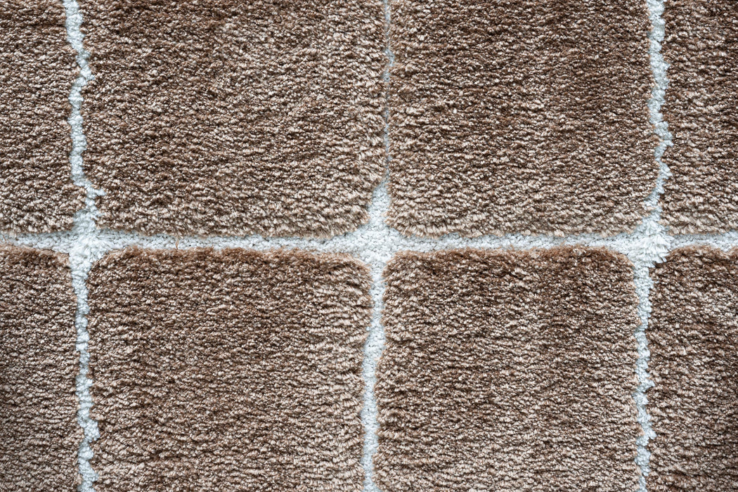 Luxurious Textured Modern Design Masai Rug (14003-1262) Rounded Square- Rugs Direct