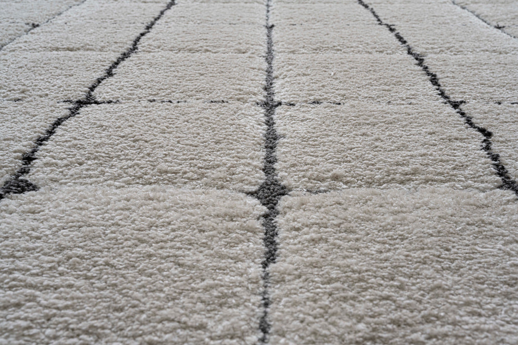 Luxurious Textured Modern Design Masai Rug (14003-6181) Rounded Square- Rugs Direct