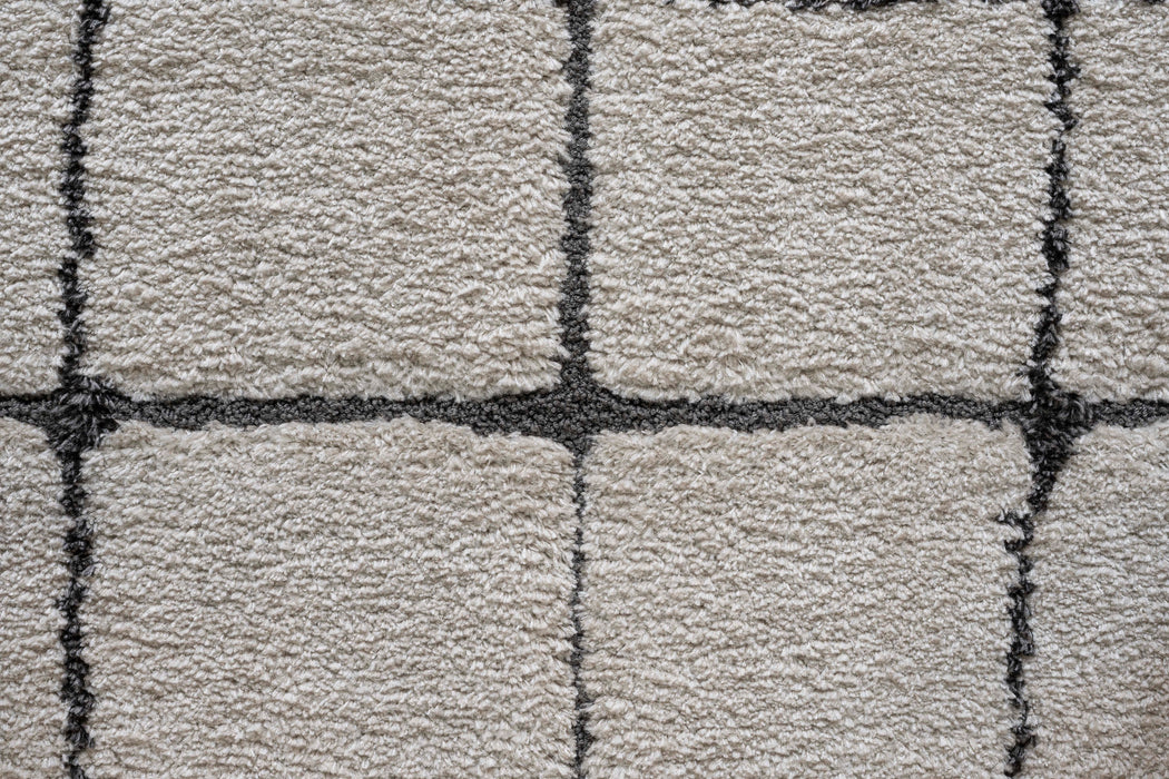 Luxurious Textured Modern Design Masai Rug (14003-6181) Rounded Square- Rugs Direct