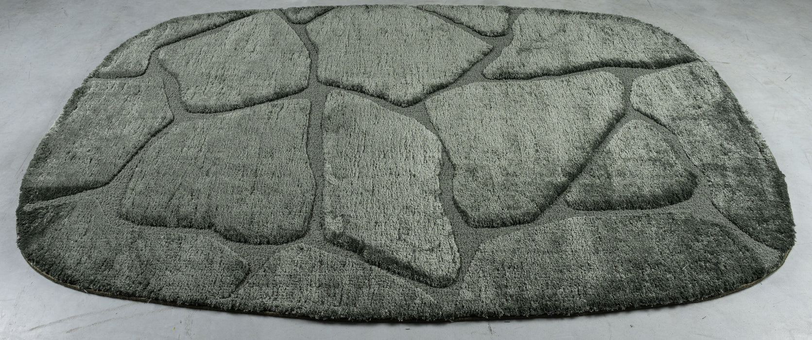 Luxurious Textured Modern Design Masai Rug Size: 200 x 290cm Rounded Rectangle  (14067-4373) - Rugs Direct