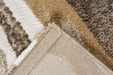Earthy Brown & Beige Stripe Textured Linea Rug (20010-6161) - Rugs Direct
