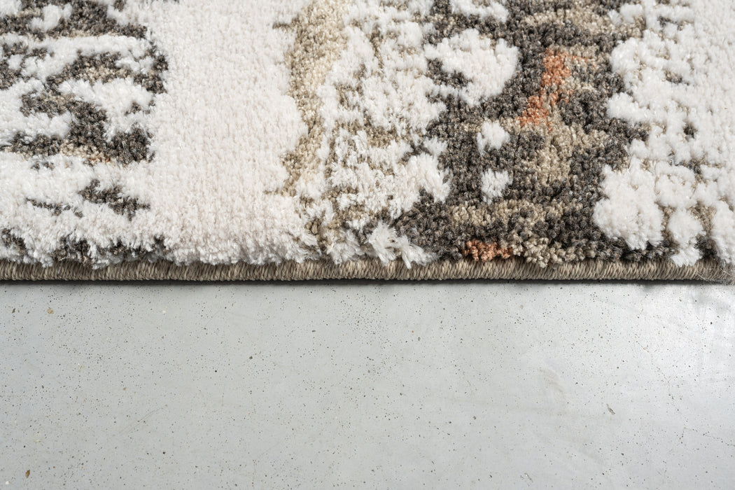 Linea Ivory & Mocha Birch Bark Abstract Rug (20014-6131) - Rugs Direct