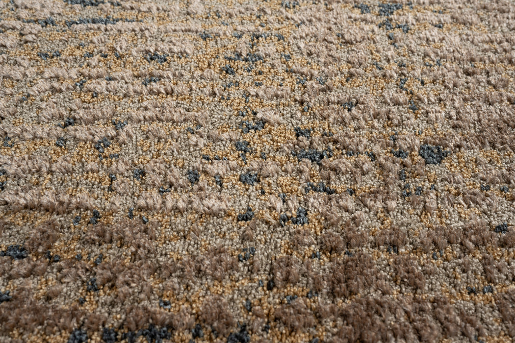 Linea Warm Taupe & Mocha Ribbed Textured Area Rug (20020-5121) - Rugs Direct