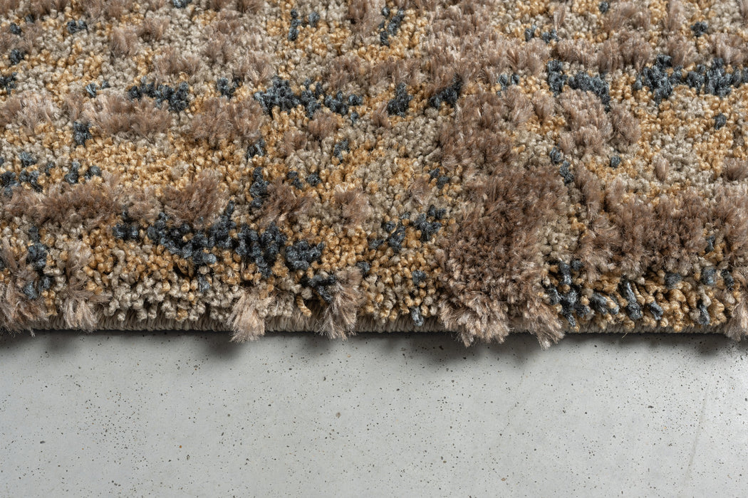 Linea Warm Taupe & Mocha Ribbed Textured Area Rug (20020-5121) - Rugs Direct