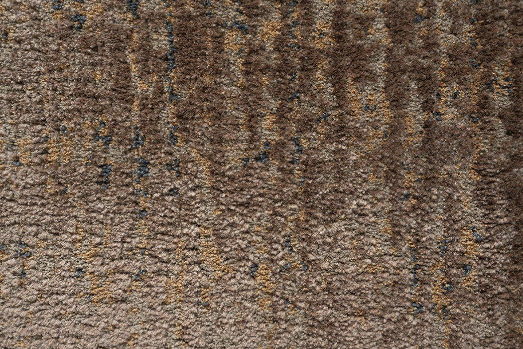 Linea Warm Taupe & Mocha Ribbed Textured Area Rug (20020-5121) - Rugs Direct
