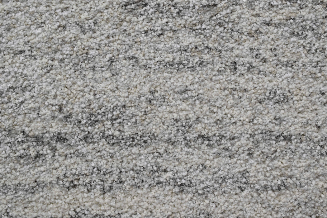 Modern Light Grey Textured Mehari Rug- Rugs Direct