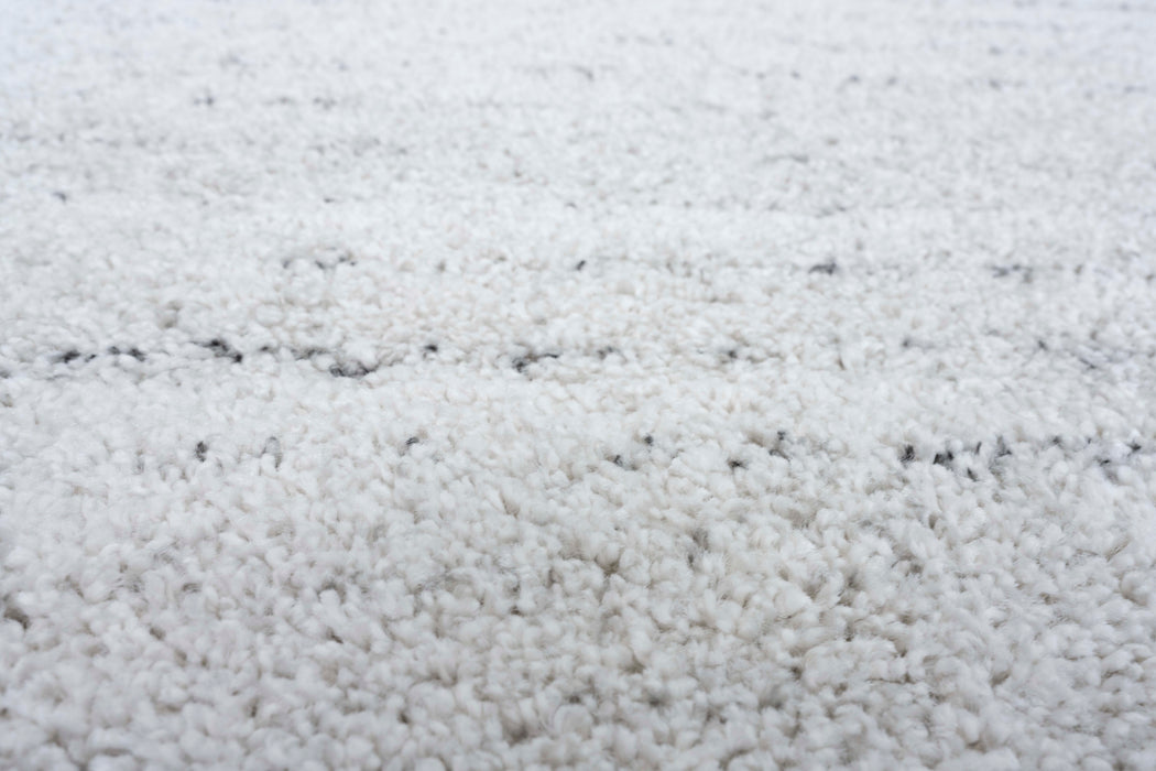 Thick Modern White  Abrash Design Rug - Rugs Direct