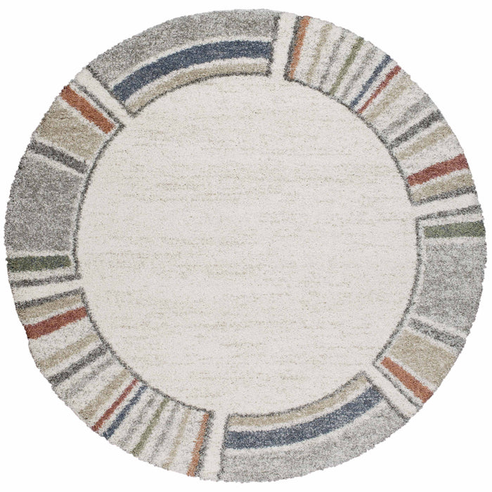 Mehari Round Shaggy Rug Size: 200 x 200cm (23265-6464) - Rugs Direct