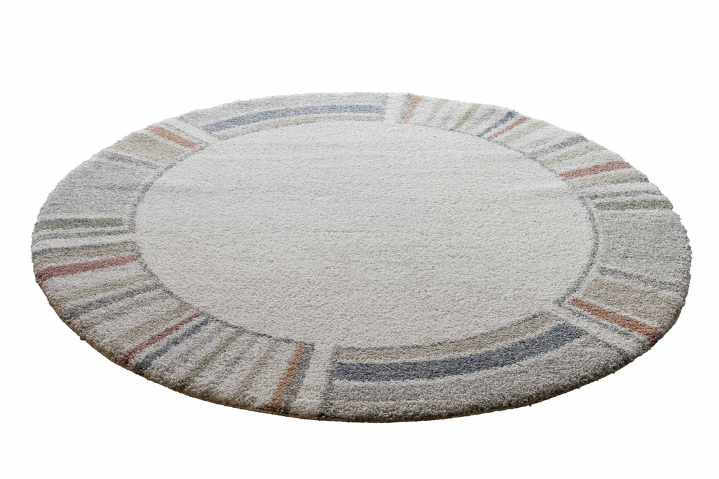 Mehari Round Shaggy Rug Size: 200 x 200cm (23265-6464) - Rugs Direct