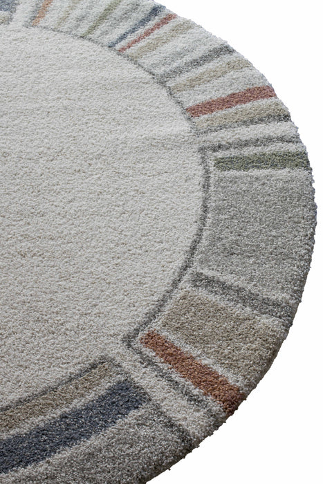 Mehari Round Shaggy Rug Size: 200 x 200cm (23265-6464) - Rugs Direct